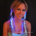 New Style Nightclub Flash Light Up Optical Fiber Hair Braid Extensions